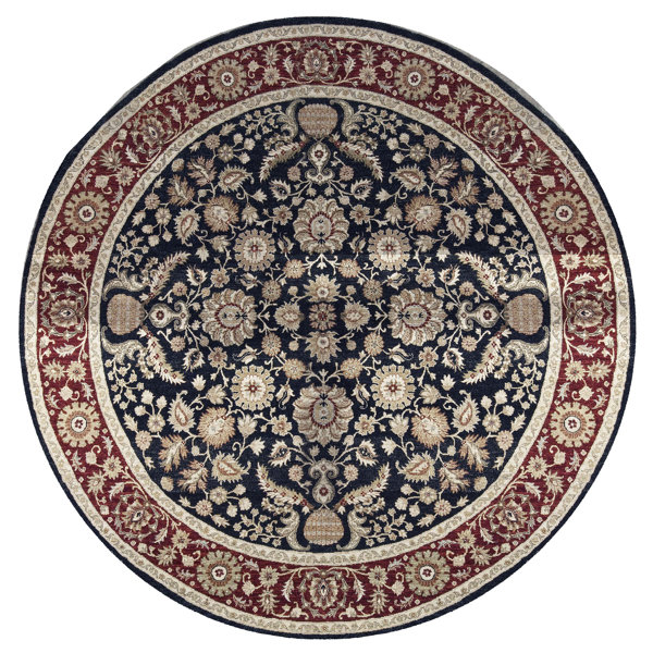 Bokara Rug Co., Inc. HandKnotted HighQuality Red and Black Round Area Rug Wayfair